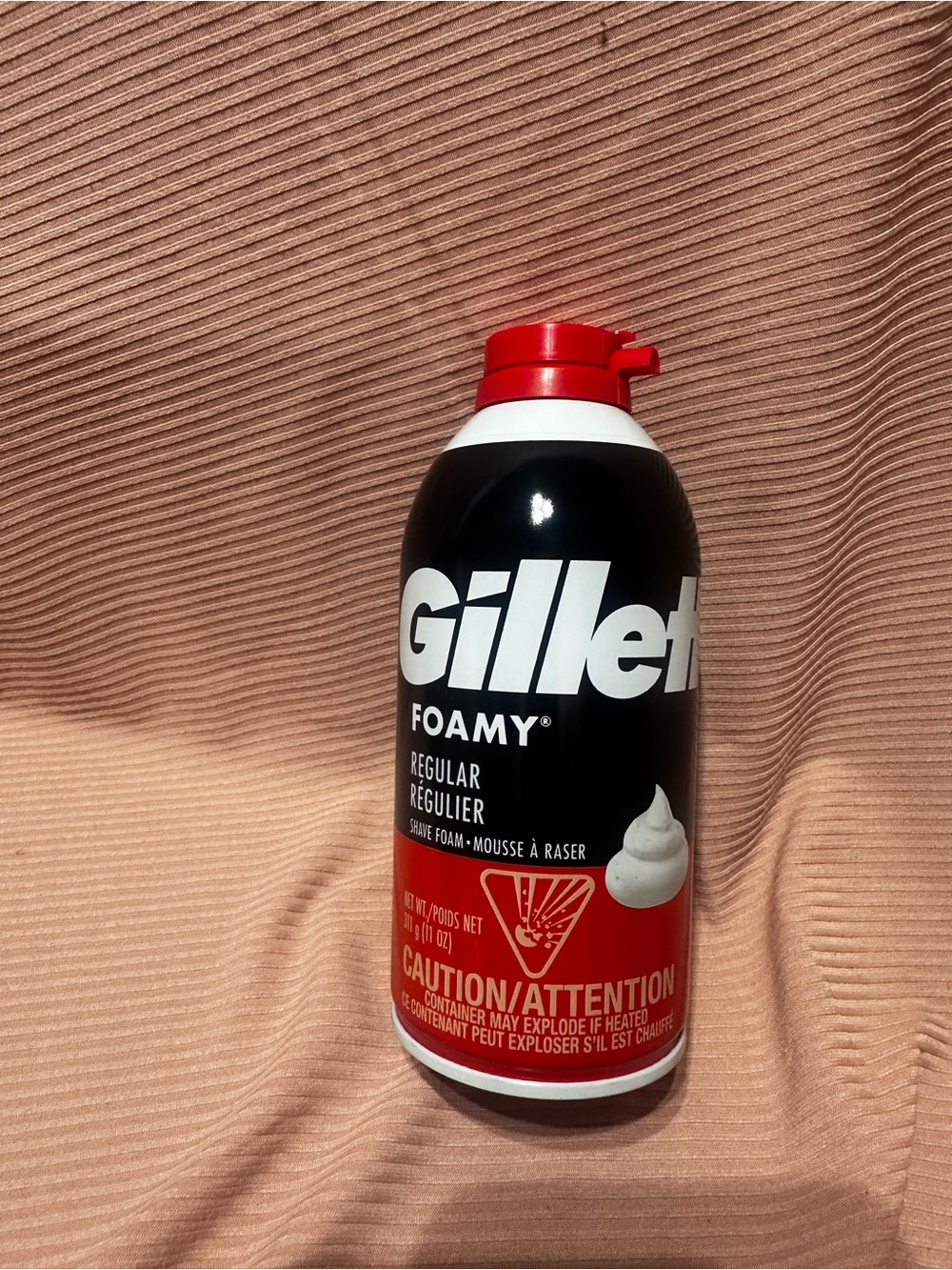 Gillette Foamy Regular Shaving Foam - Red & Black Can